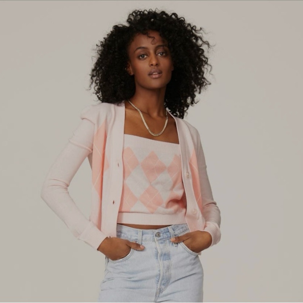Women's Peach Cardigan Sweater